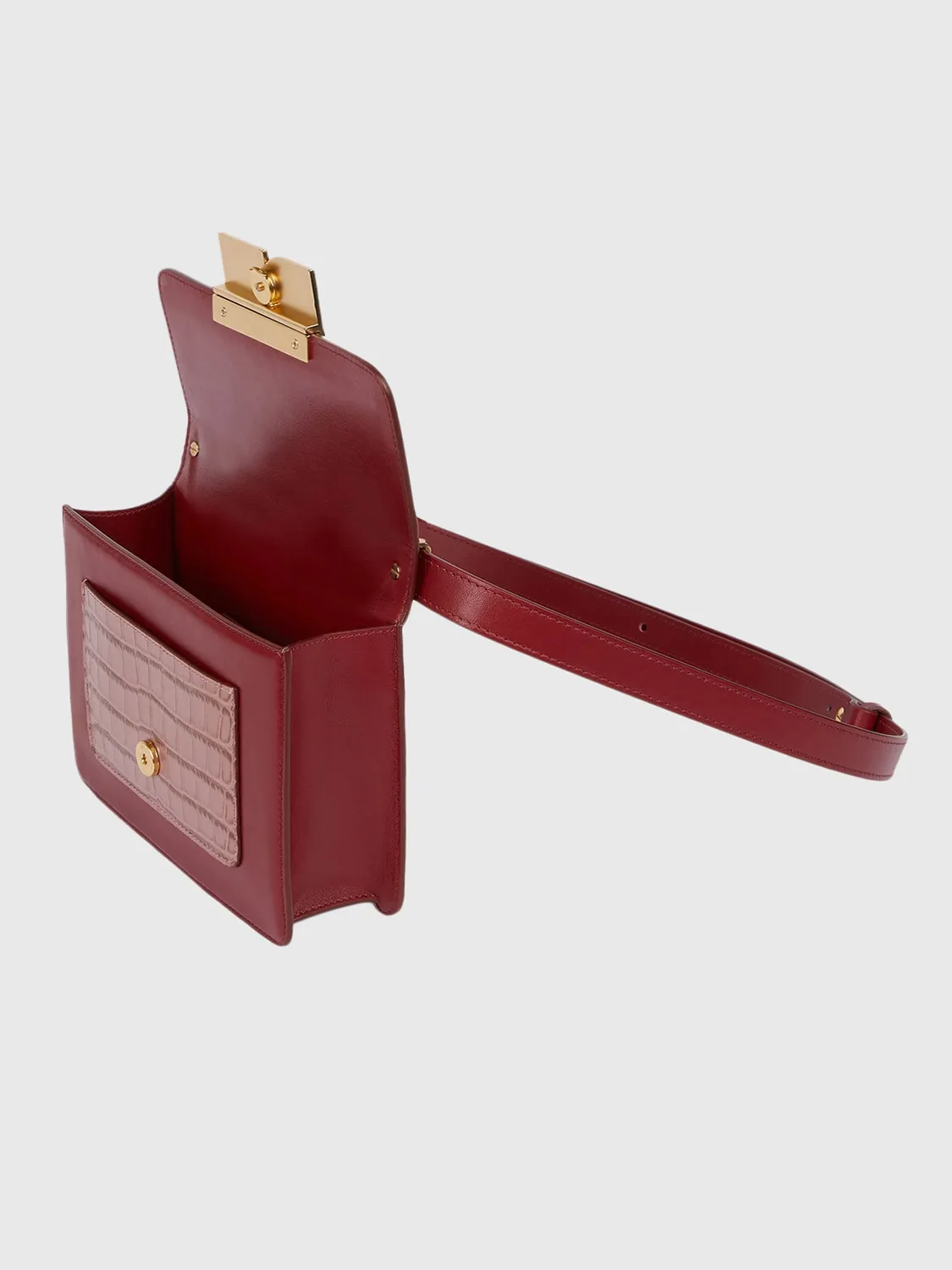 Ports Anika borsa box pelle rosa e bordeaux