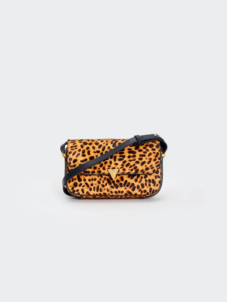 Vicolo V-Lock borsa tracolla leopardata pelle