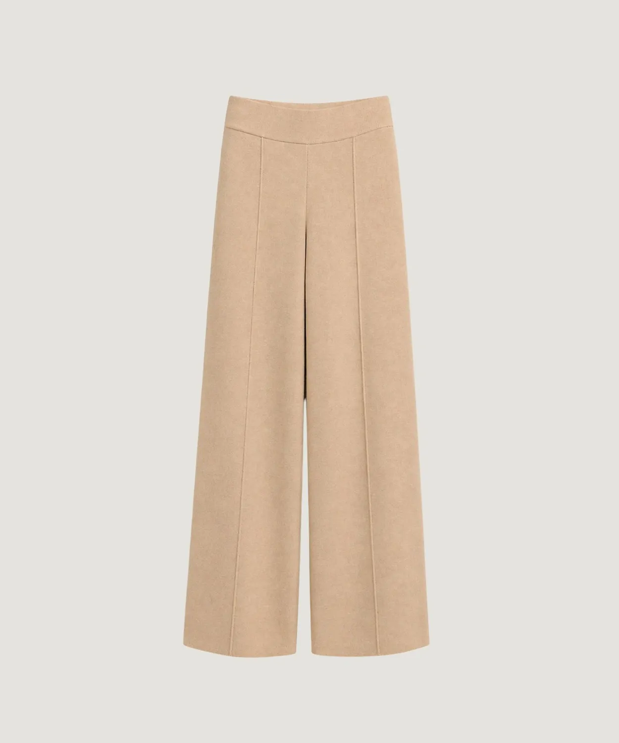 Rodier pantaloni maglia gamba larga beige