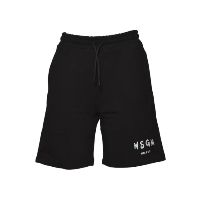 MSGM Junior S5MSJUBE070 bermuda ragazzo nero cotone