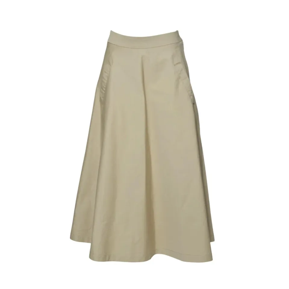 Room52 Audrey G44TRF08 gonna midi cotone beige