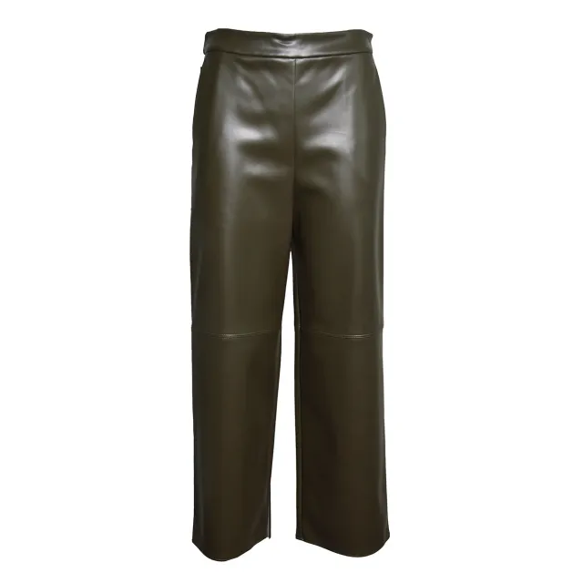 S Max Mara Amati pantalone pelle verde S poliestere