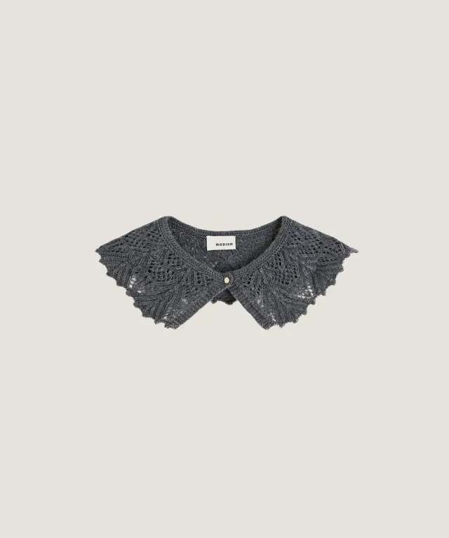 Rodier Colletto Maglia Grigio Taglia Unica Smerlato