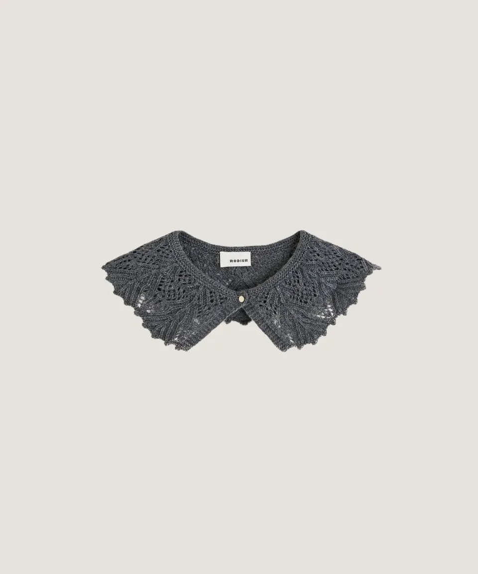 Rodier Colletto Maglia Grigio Taglia Unica Smerlato