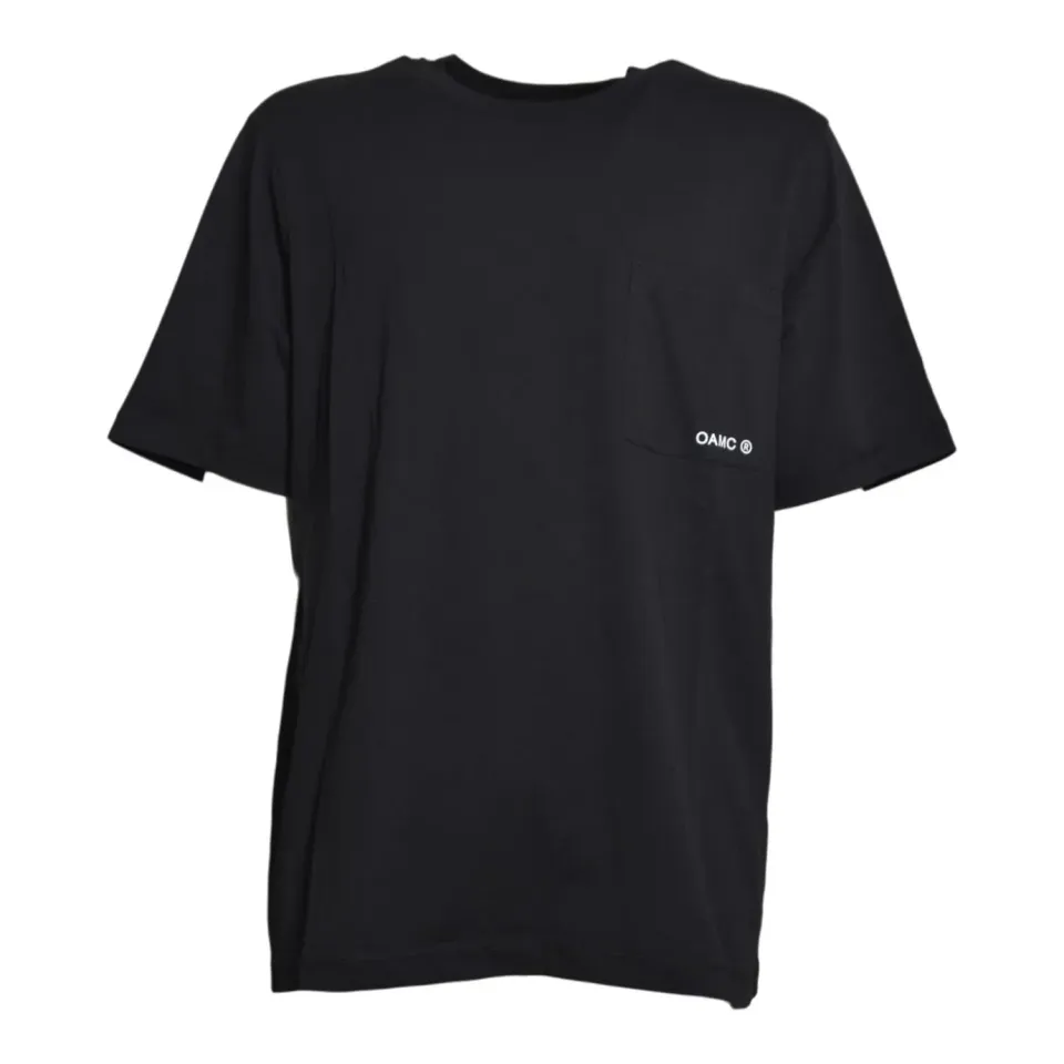OAMC PCM3OT03DJE001 pocket tee t-shirt nera taglia M stencil