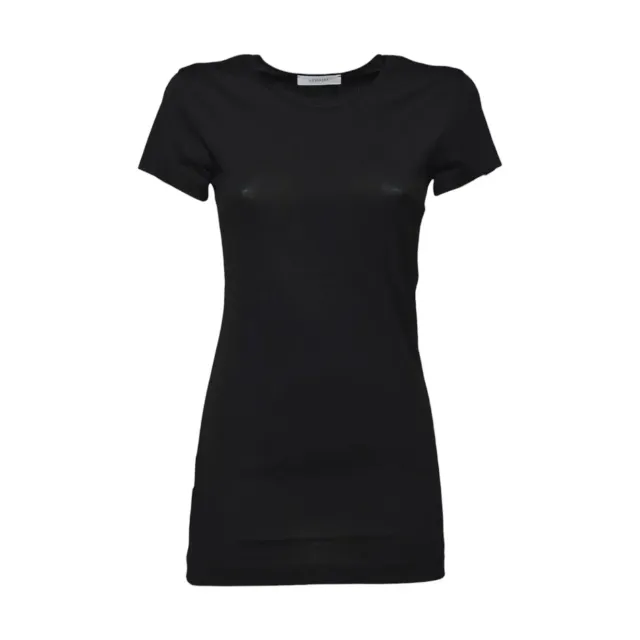 Lemaire TO1352LJ1018 t-shirt lunga nera cotone donna