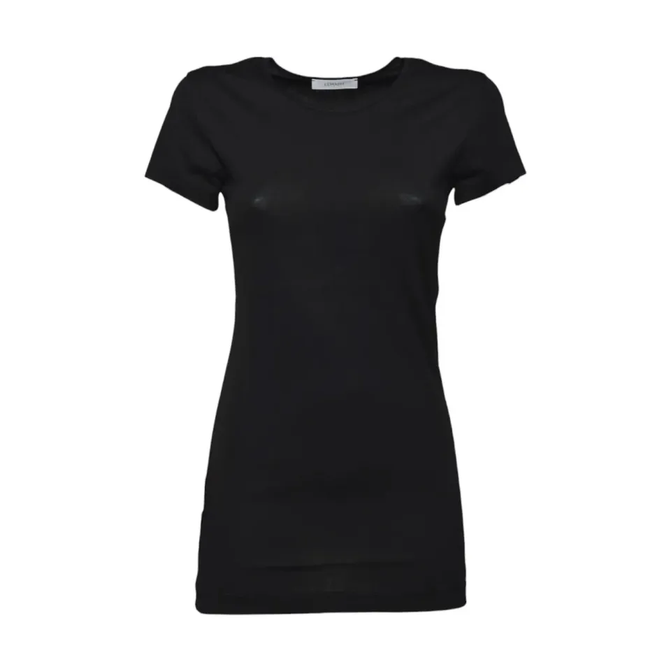 Lemaire TO1352LJ1018 t-shirt lunga nera cotone donna