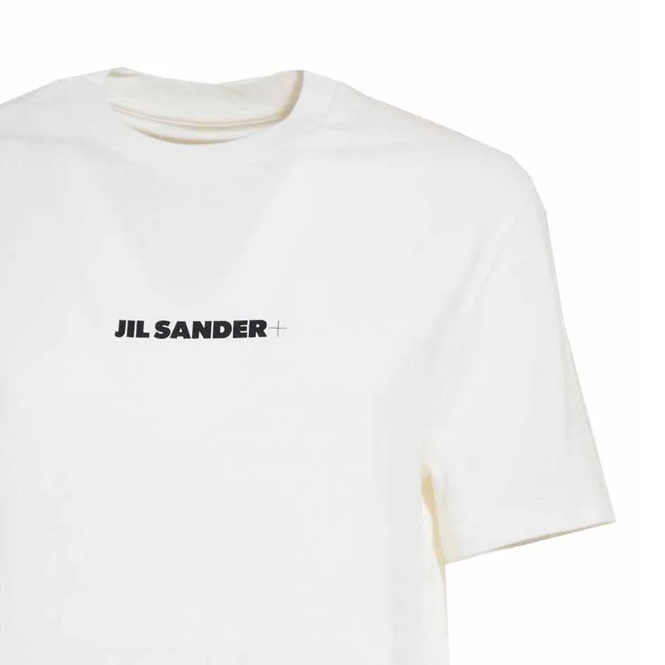 Jil Sander J40GC0118J20103 t-shirt panna cotone