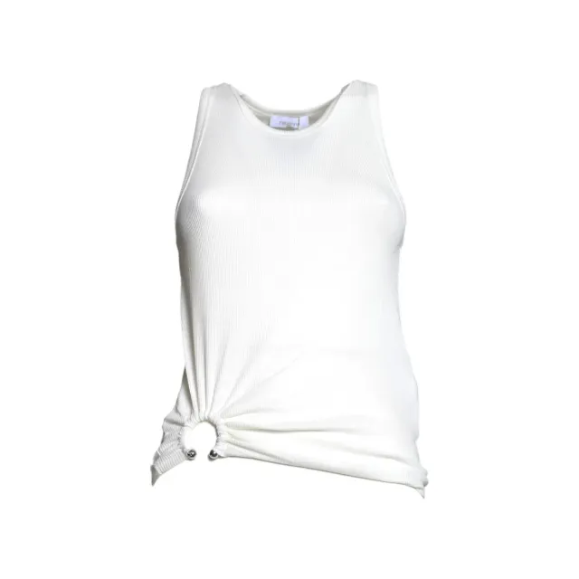 Rabanne 24FJTE165CO0530 canotta cotone bianca