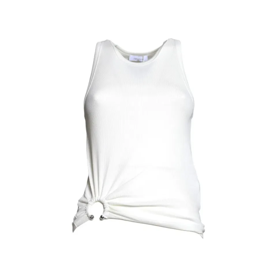 Rabanne 24FJTE165CO0530 canotta cotone bianca