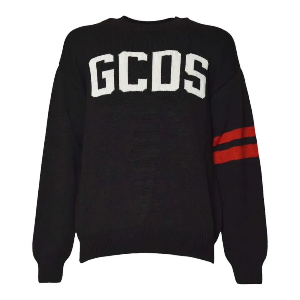 GCDS B2XM1506I5 felpa nera regular cotone