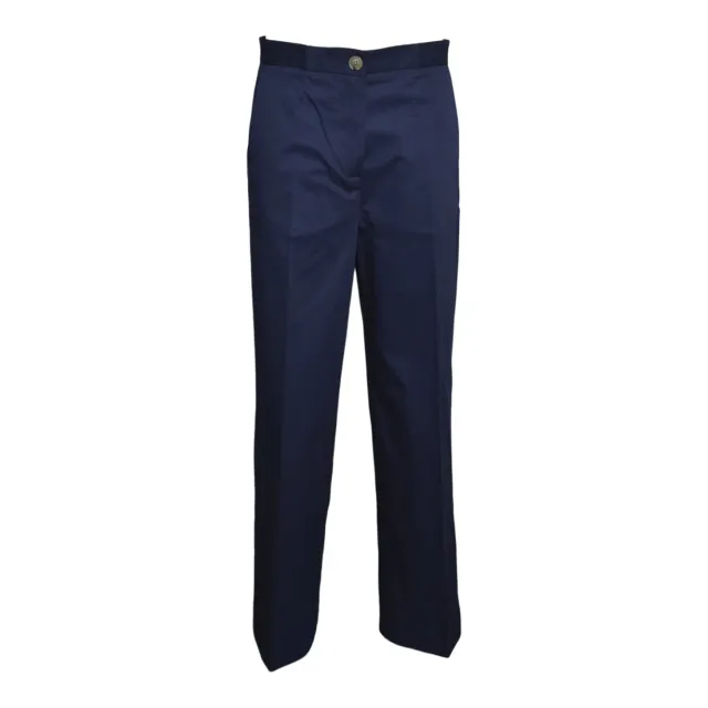 Solotre M1AB0223ABU89S pantalone donna blu navy cotone