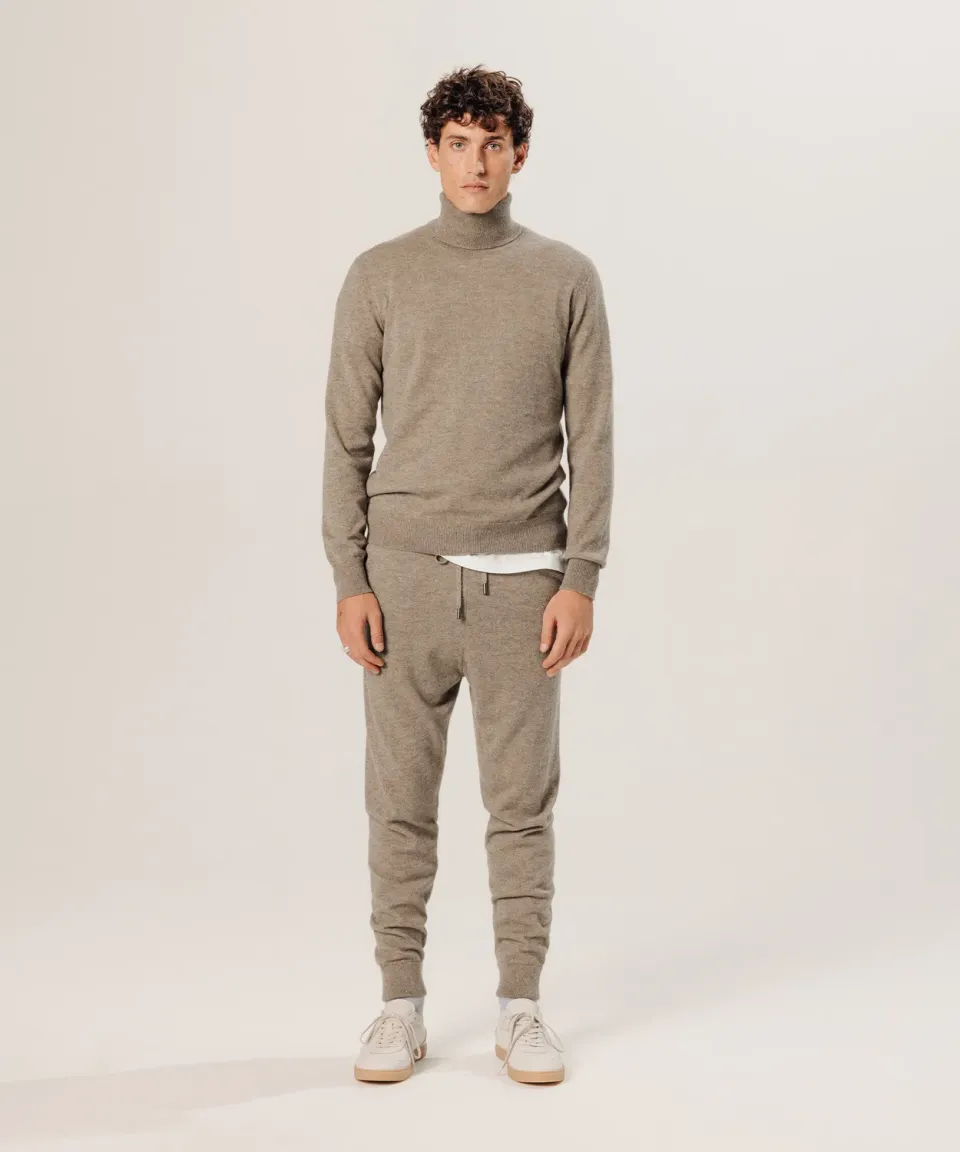 Rodier maglione dolcevita 100% cashmere beige