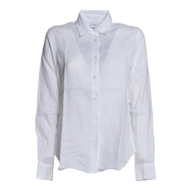 Aspesi 5422C195 camicia lino bianca