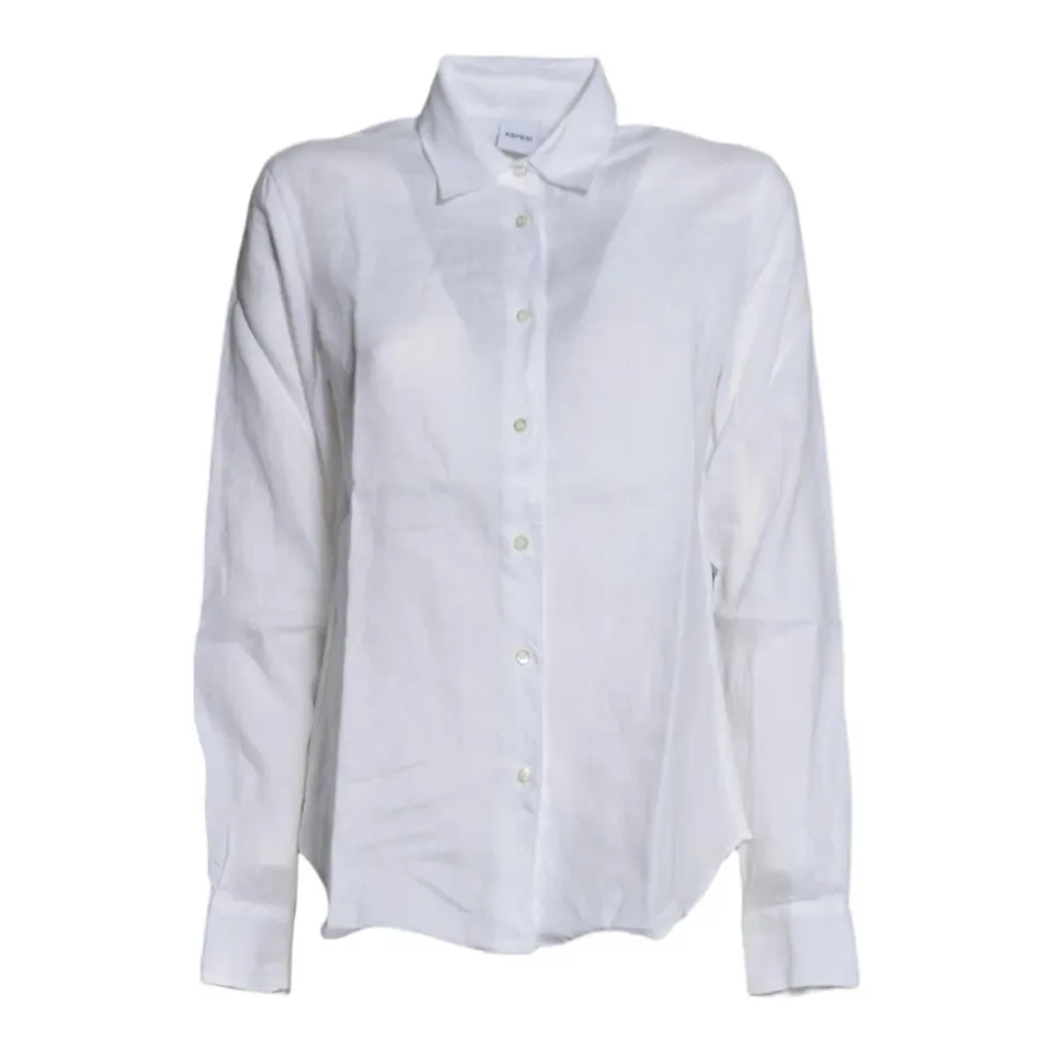 Aspesi 5422C195 camicia lino bianca
