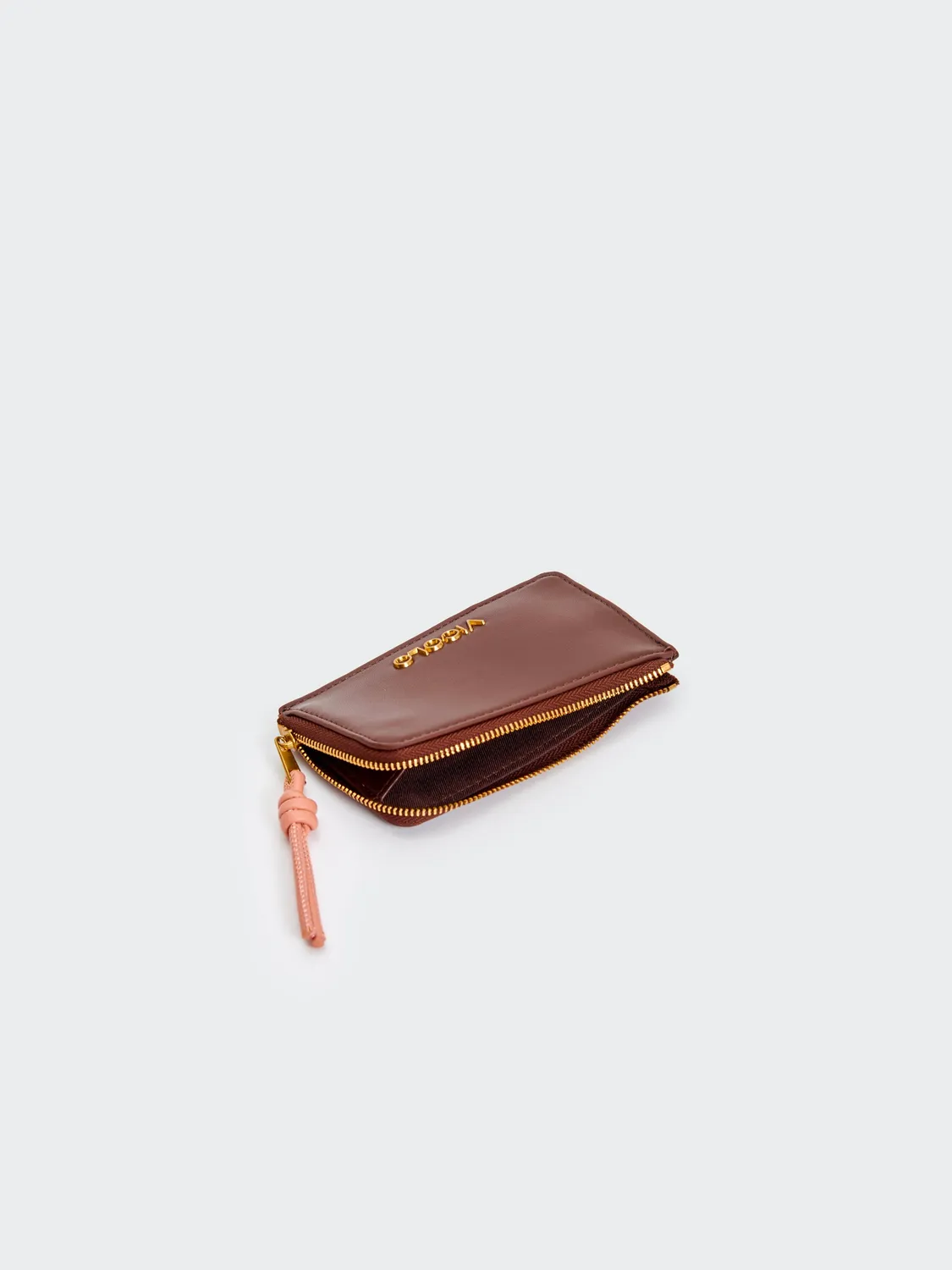 Vicolo Portafoglio in Ecopelle moka con zip
