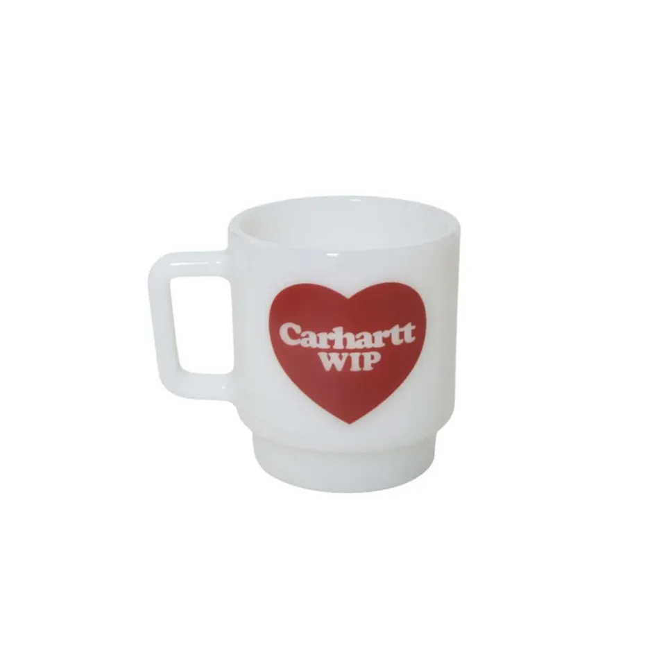 Carhartt WIP I035873 mug vetro cuore bianco