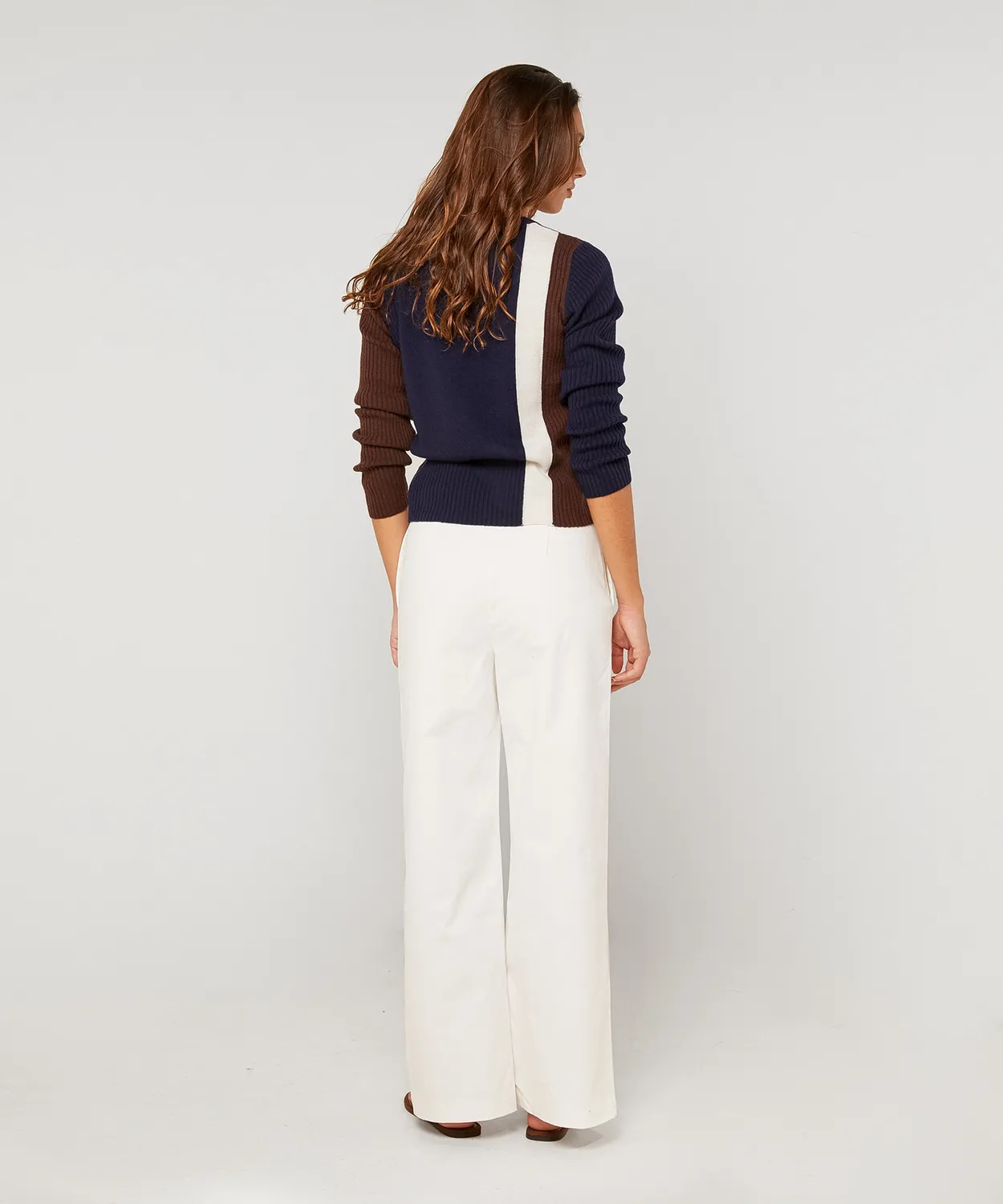 Rodier maglione maniche lunghe blu navy colorblock