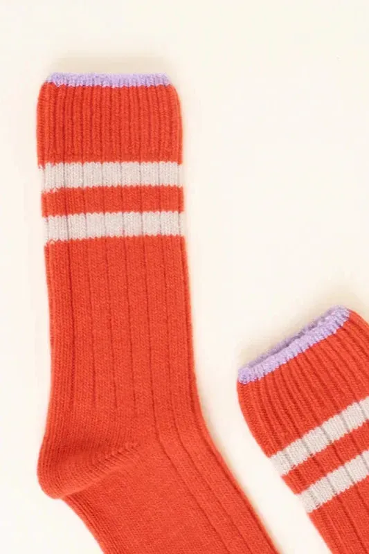 Popeia Wool Socks calzini rossi lana riciclata 35-38