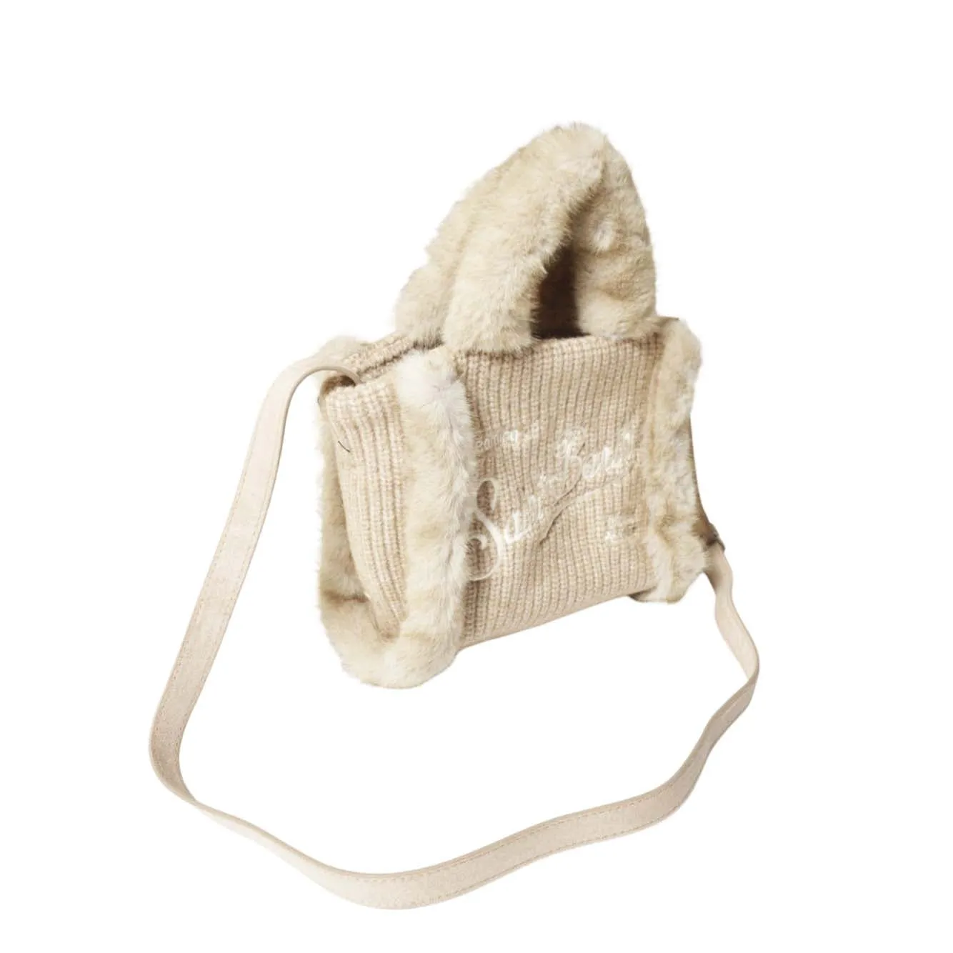 Saint Barth VAMI022 Vanity Mini tote shearling beige