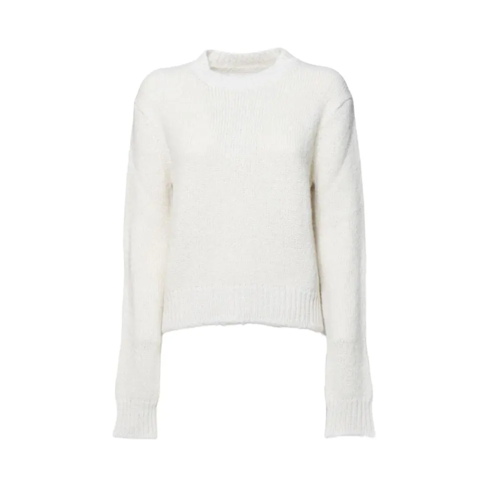 Jil Sander J02GP0190 pullover bianco gesso lana