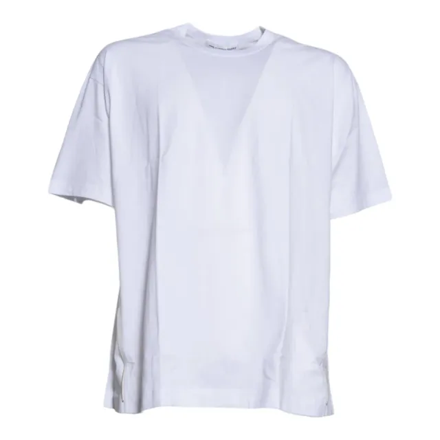 Comme des Garçons Shirt FQT010S26 t-shirt bianca zip laterale