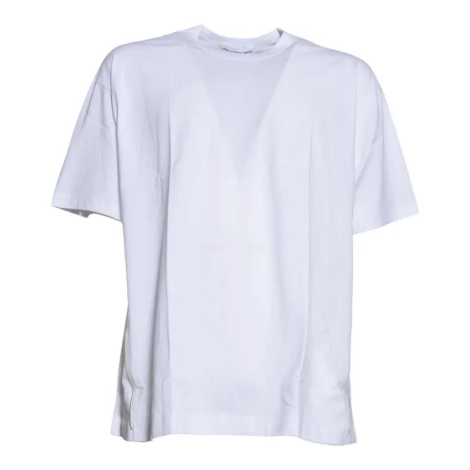 Comme des Garçons Shirt FQT010S26 t-shirt bianca zip laterale