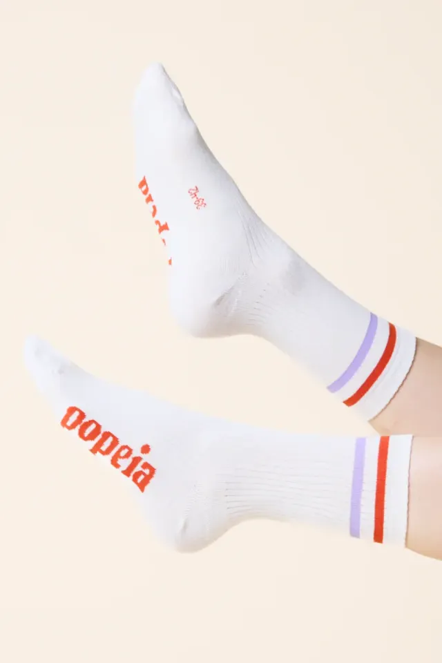 Popeia The Sporty Stripes calzini cotone a righe traspiranti