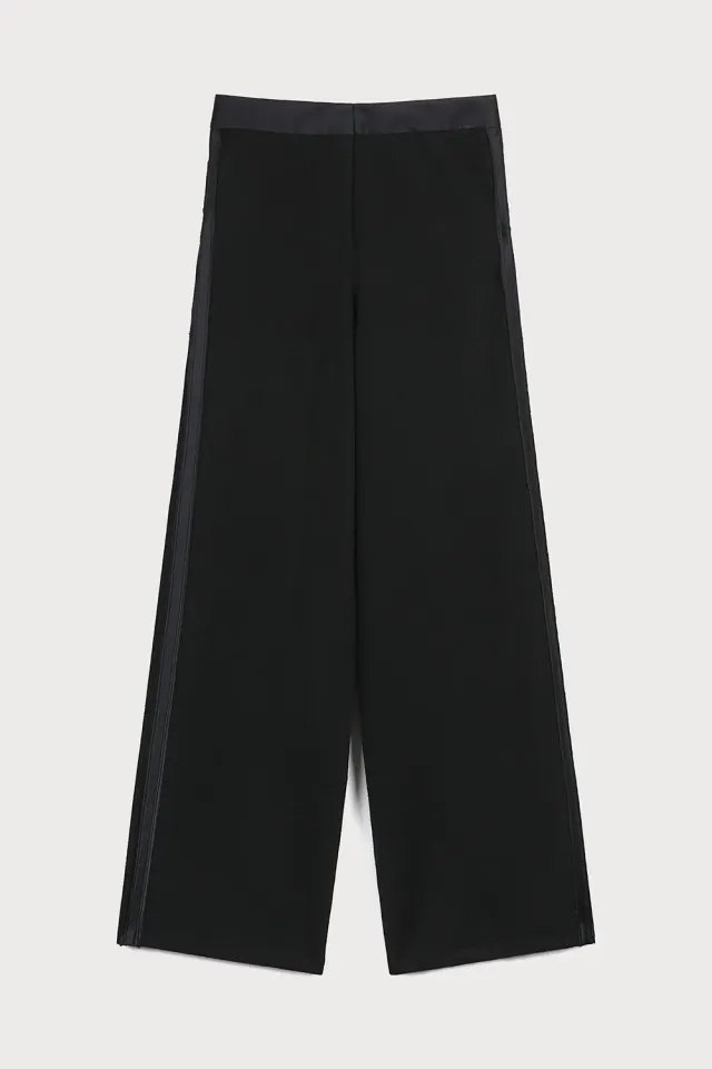 PORTS 1961 Viscose Wool pantaloni neri viscosa