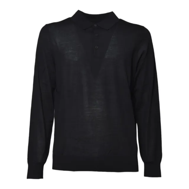 Saint Barth Alfie ALFI005 polo nera merino