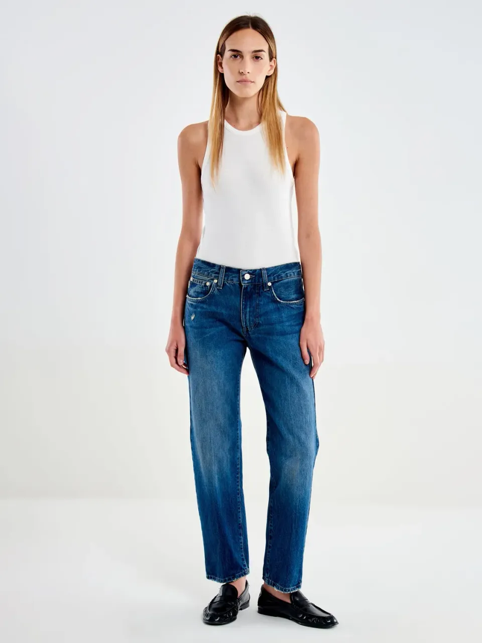 Vicolo Jeans Zeke Relaxed cropped blu taglie XS-L