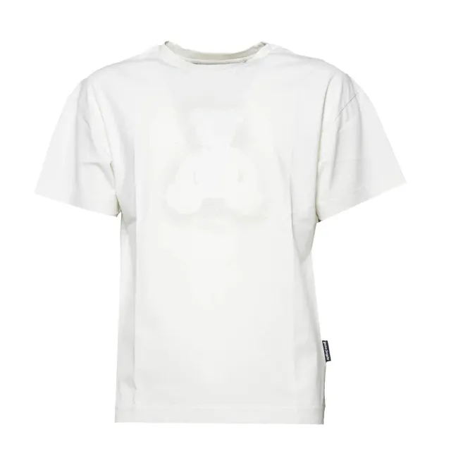 Palm Angels Spray Bear PMAA109S26JER001 t-shirt bianco grigio