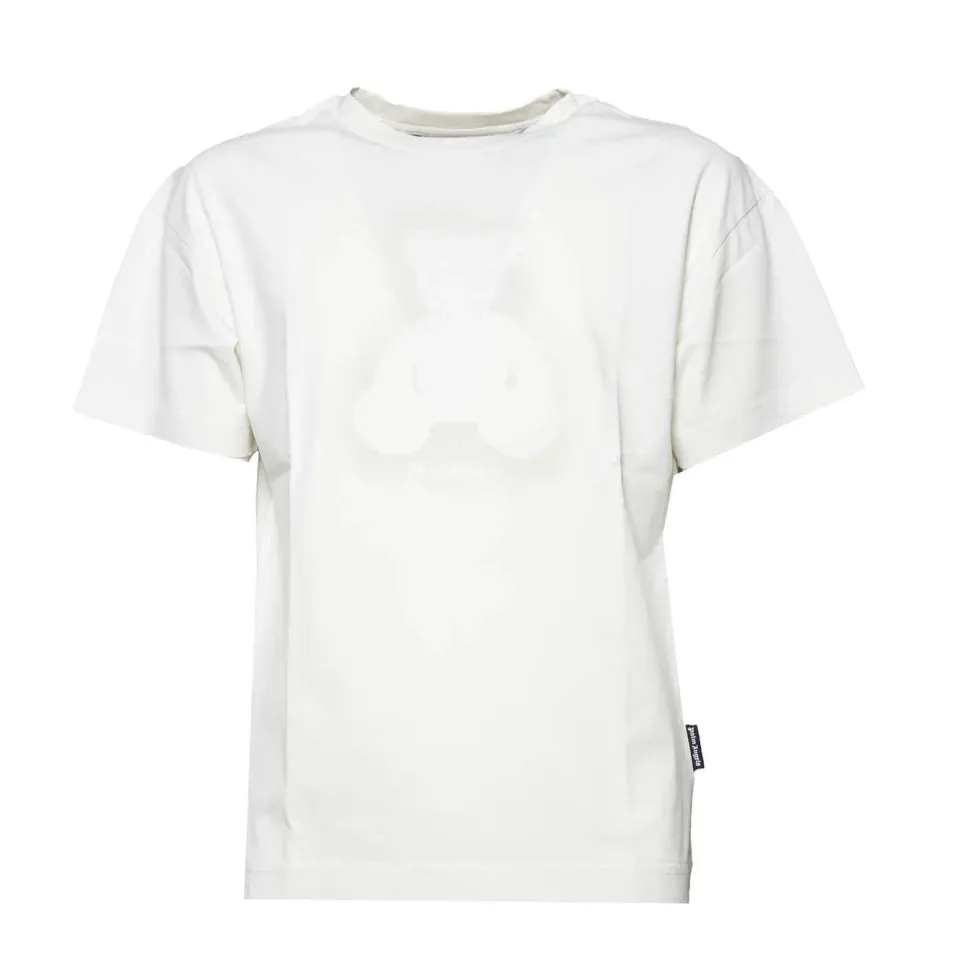 Palm Angels Spray Bear PMAA109S26JER001 t-shirt bianco grigio