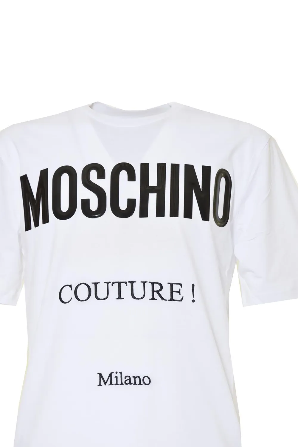 Moschino A07215241 t-shirt bianca 48 logo nero