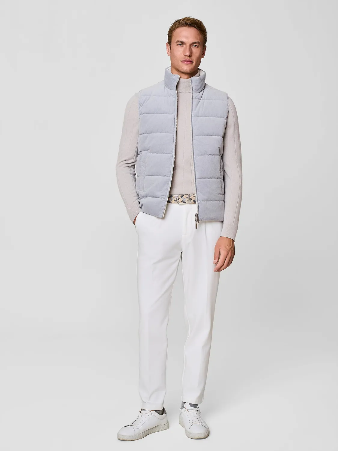 Paul Taylor Smanicato Reversibile Velluto Coste Sky Double Face
