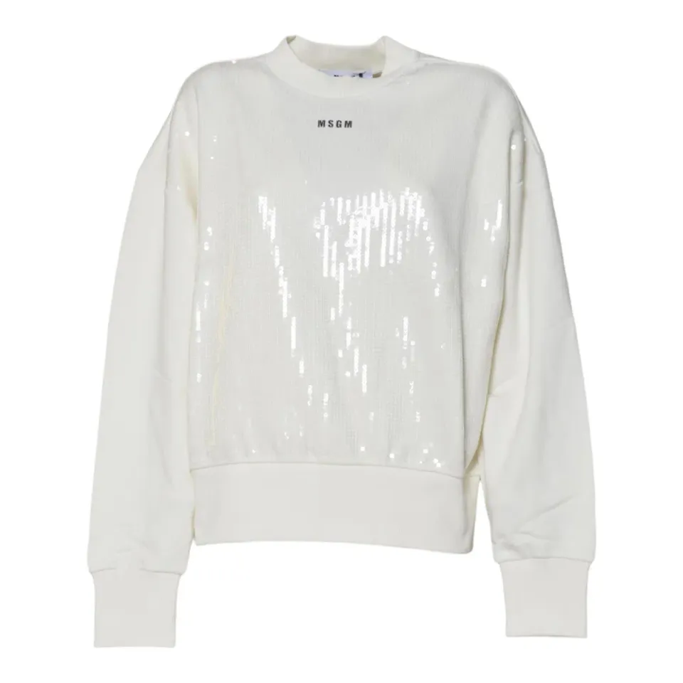 MSGM 3941MDM104SE25757202 felpa cotone panna