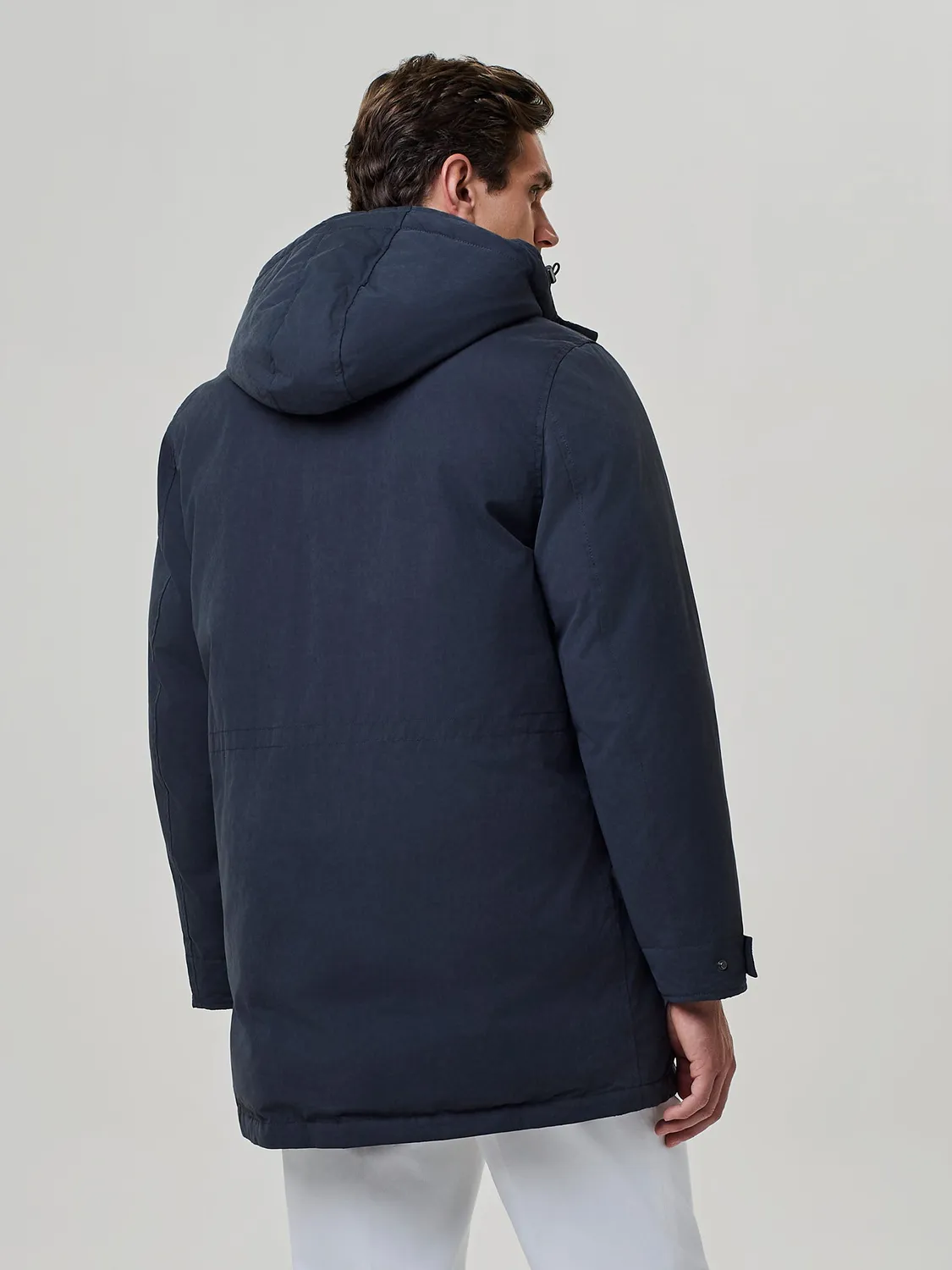 Paul Taylor Parka Cotone Mano Pesca Grigio Scuro