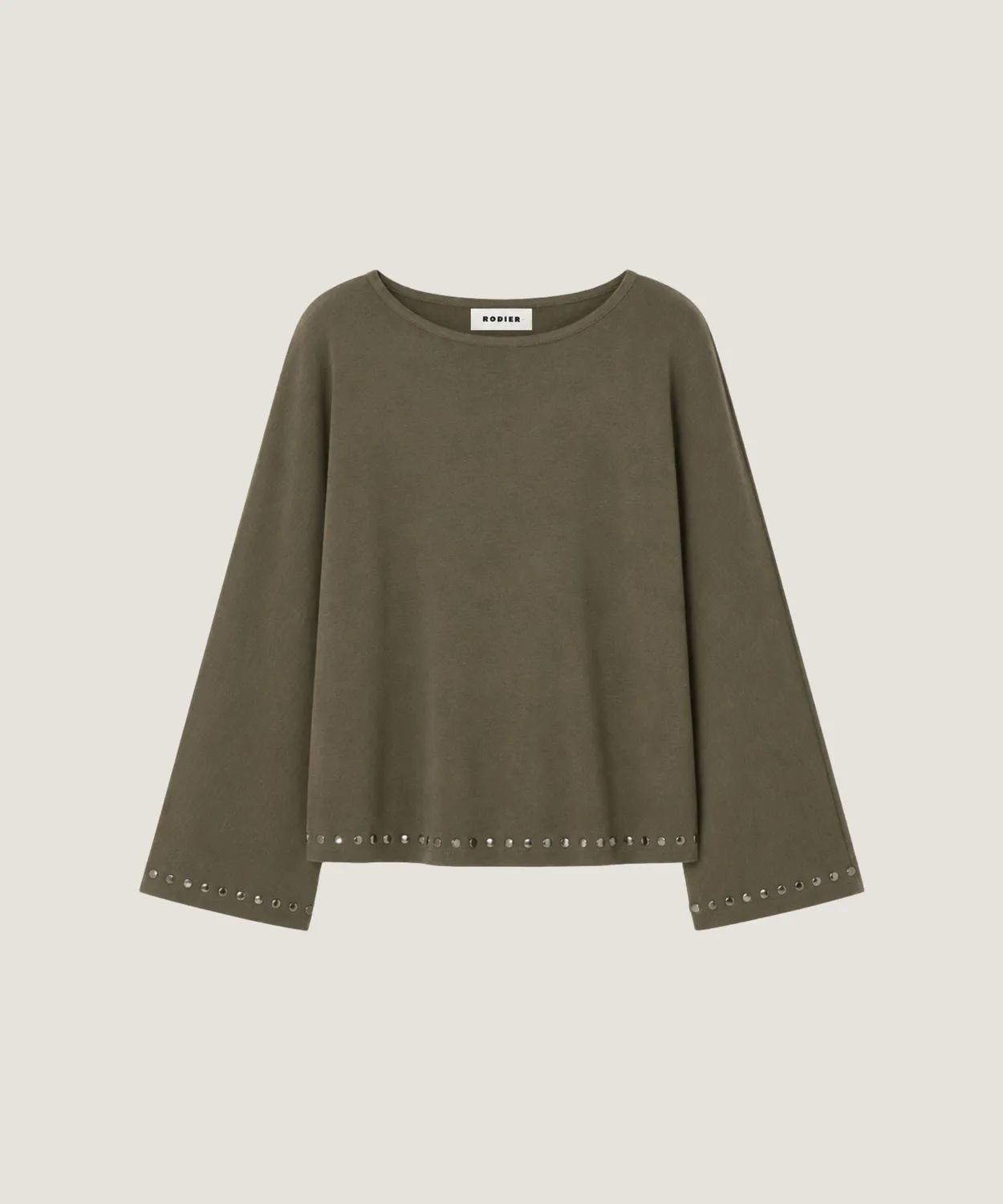 Rodier T-Shirt Svasata Maniche Lunghe Kaki