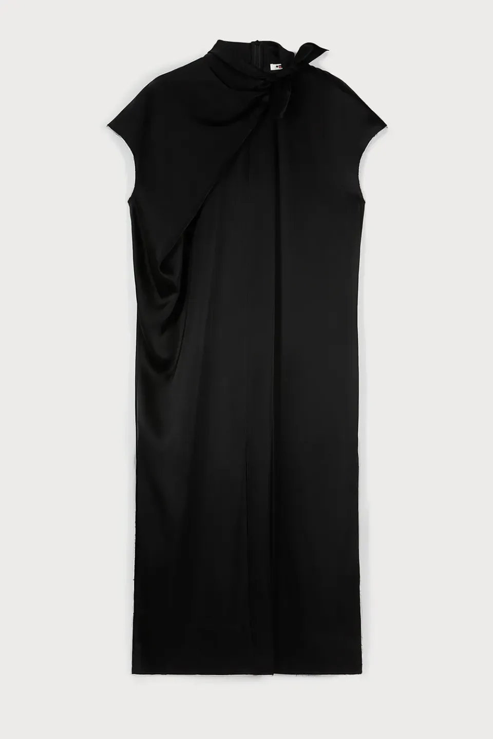 Ports 1961 PW125GSL01 abito nero con fiocco triacetato