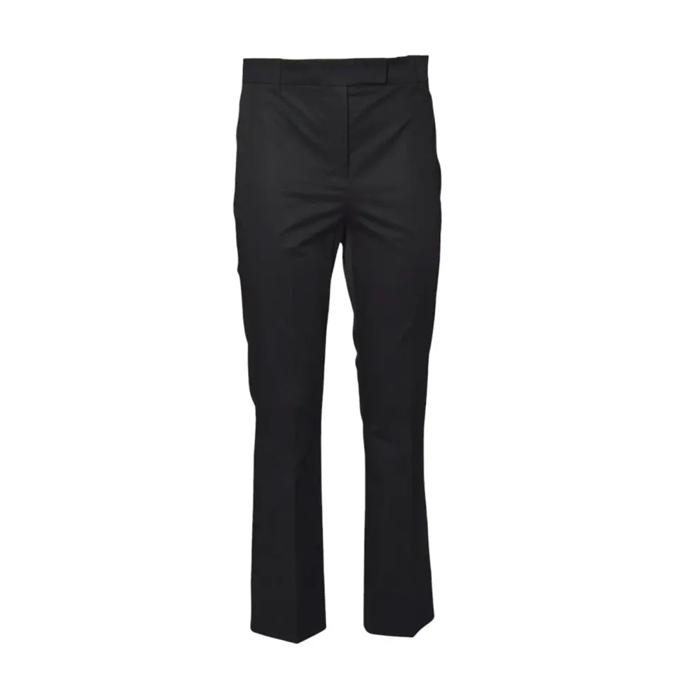 S Max Mara Felice pantalone nero raso cotone
