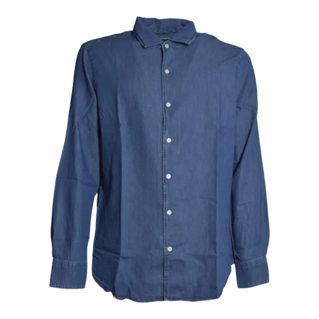 Saint Barth Raphael RPH0001 camicia denim scuro 100% cotone