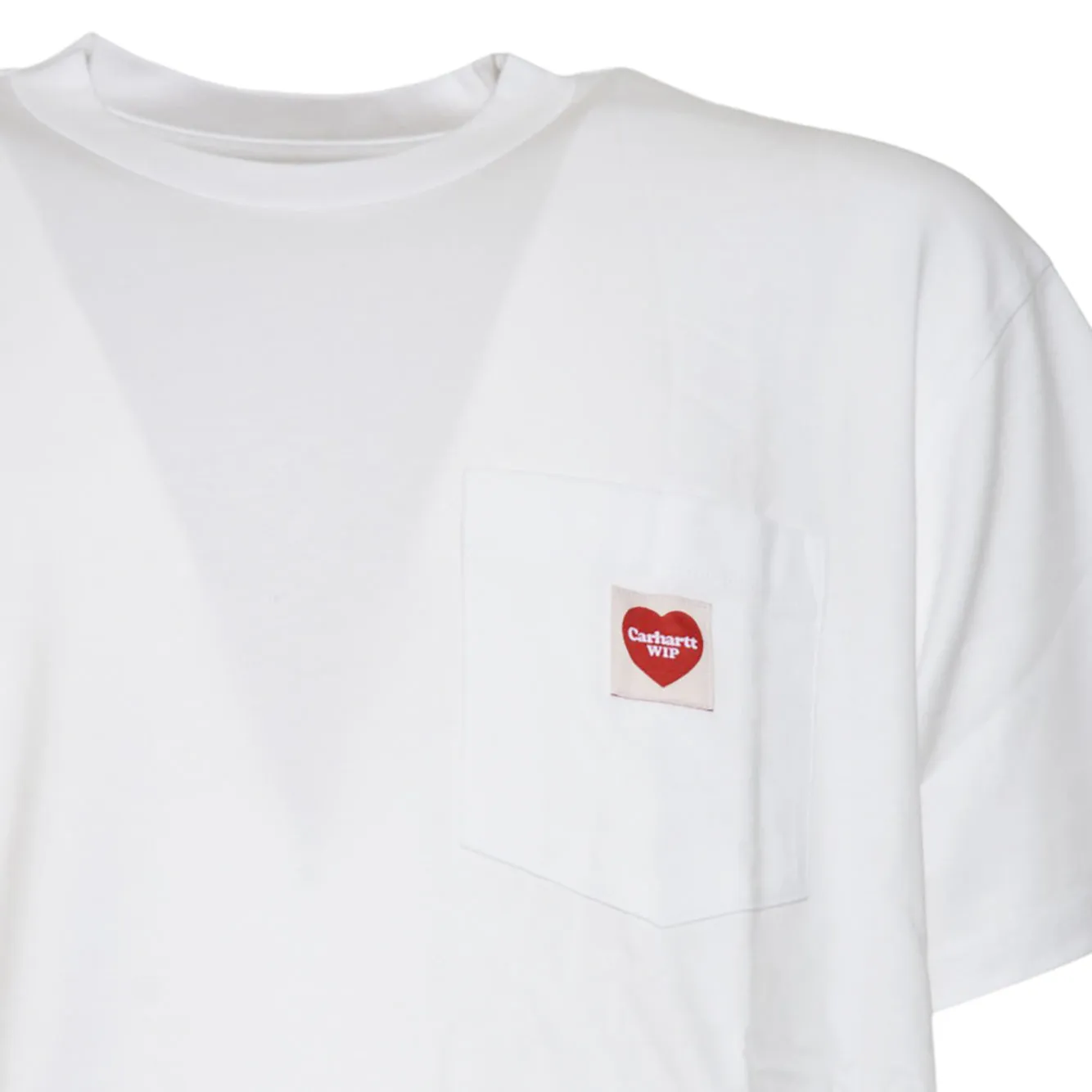 Carhartt WIP I032128 Pocket Heart t-shirt cotone bianco rosso