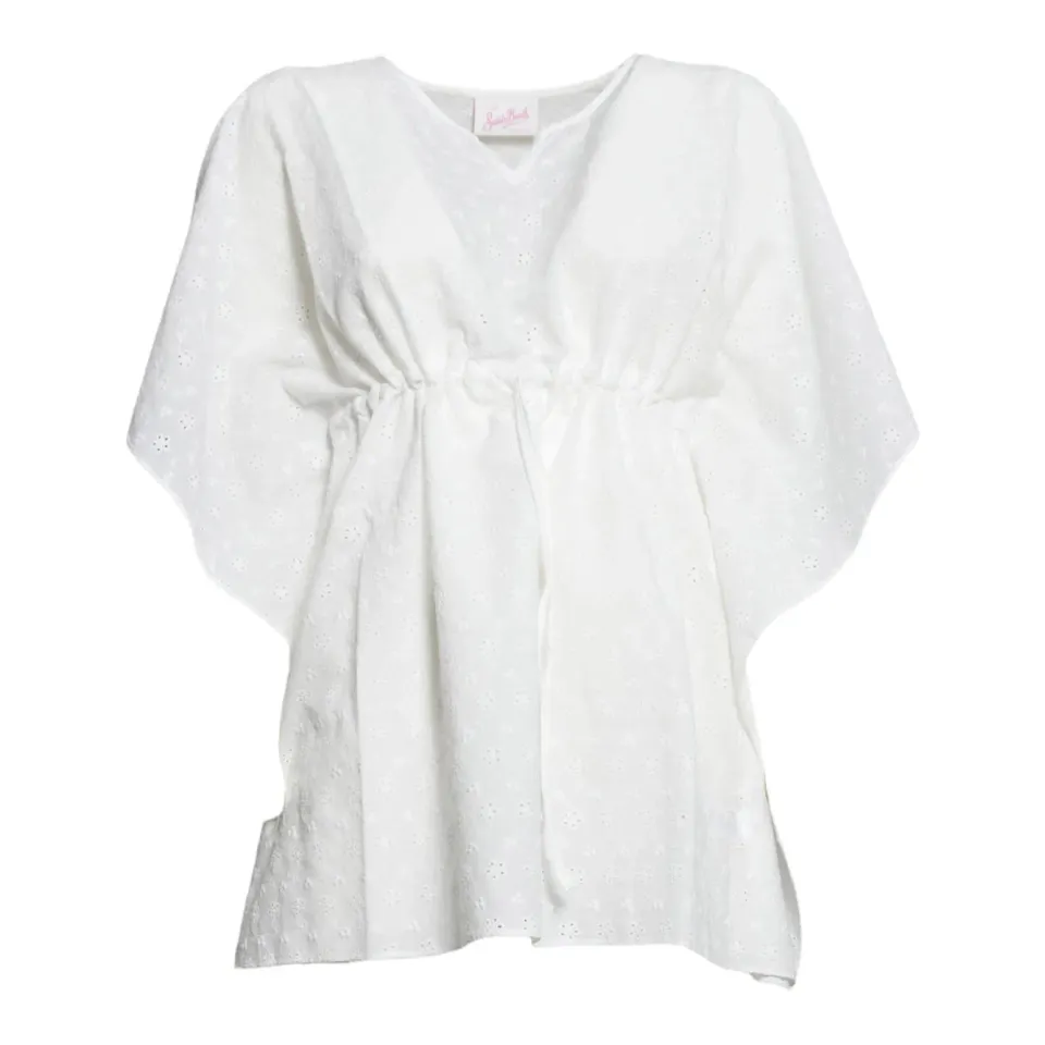 Saint Barth Kate KAT0001 caftano bambina bianco