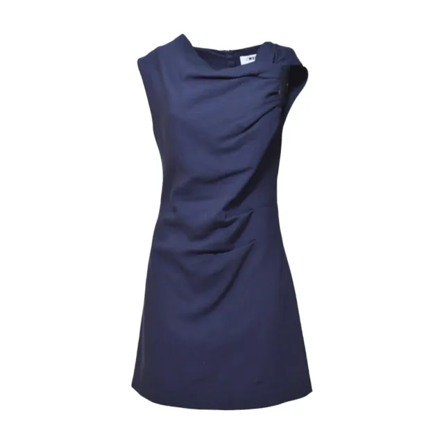MSGM 3841MDA33257106 abito corto blu drappeggio