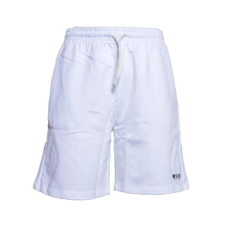MSGM Junior S6MSJUBE012 bermuda bianco cotone bambino
