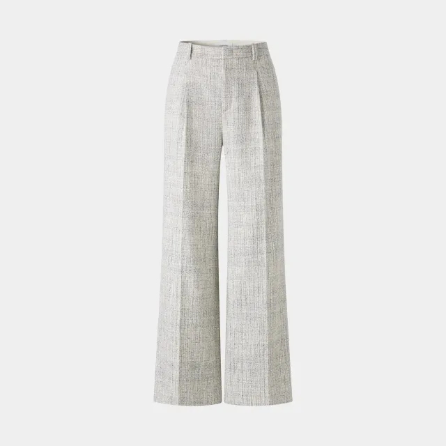 PORTS SS26 pantaloni palazzo grigi pieghe vita alta
