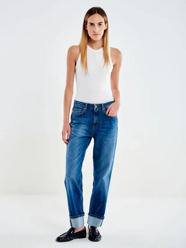 Vicolo Maggie Mom Fit jeans vita alta blu