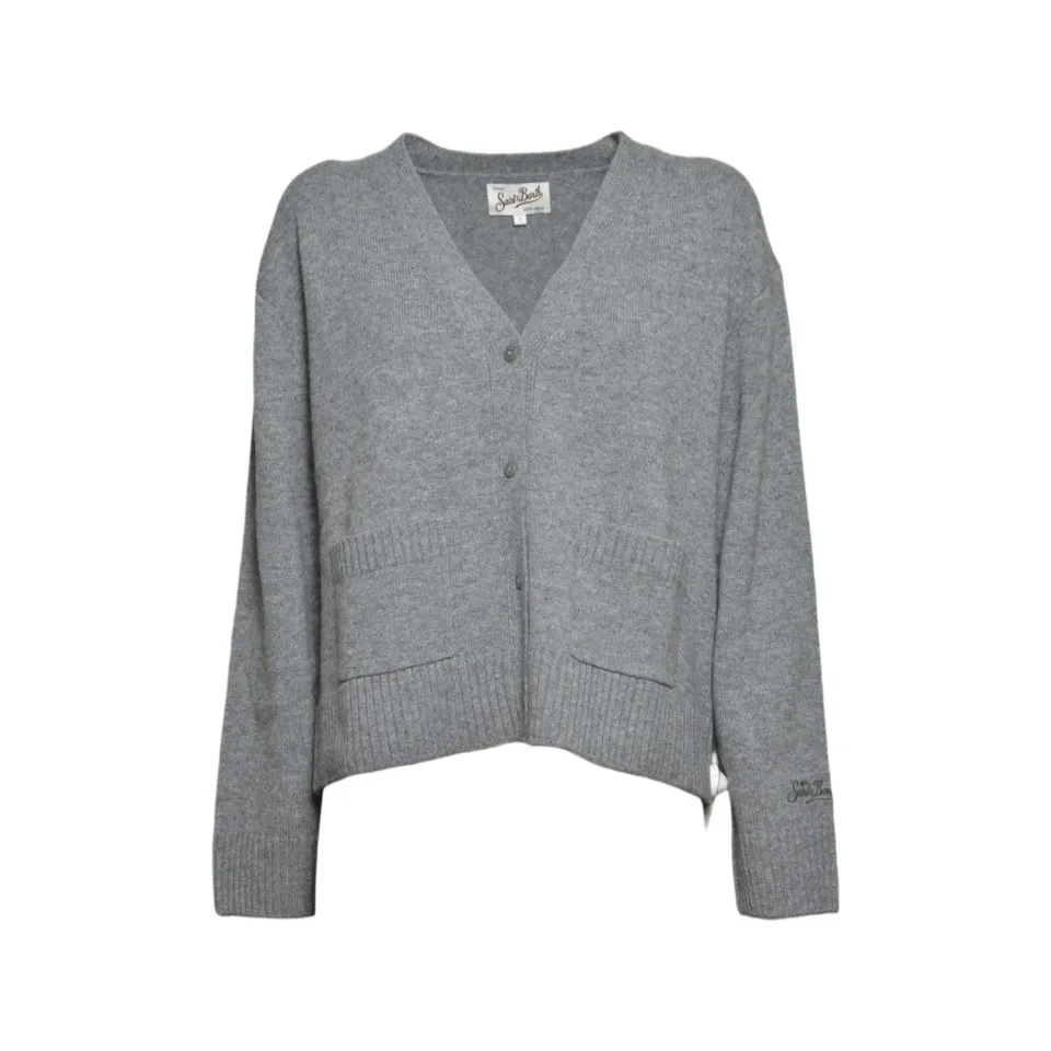 Saint Barth Madie MIE0001 cardigan grigio melange lana