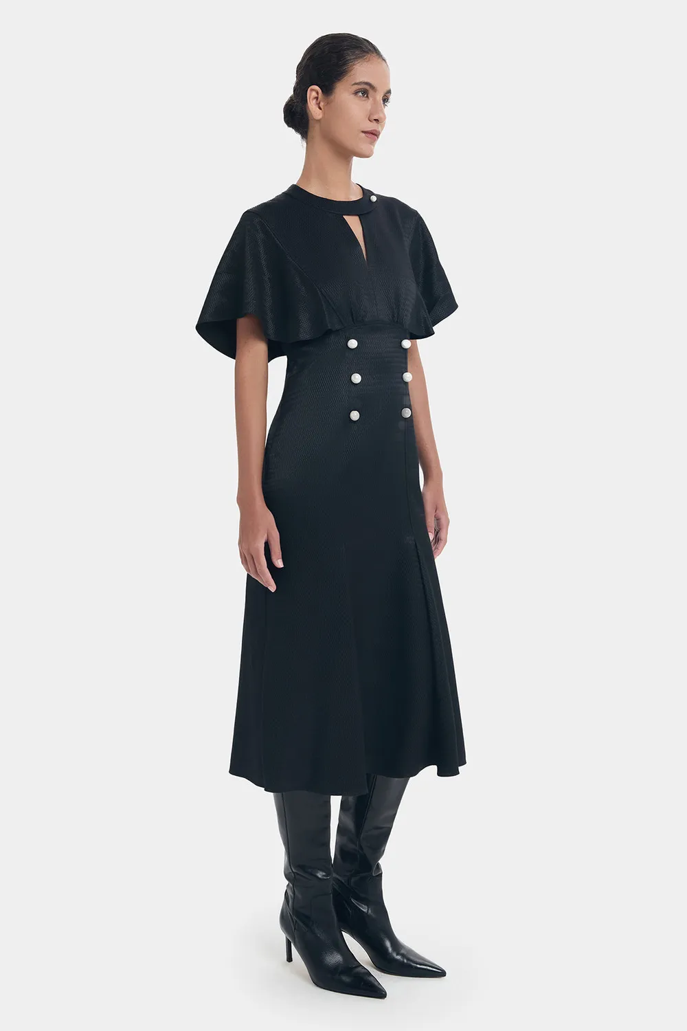 Ports Cut Out Little Black Dress tubino nero