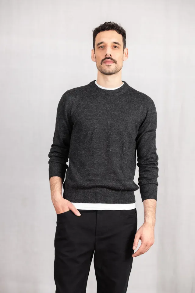 Jyoti Sathee maglione baby alpaca grigio scuro